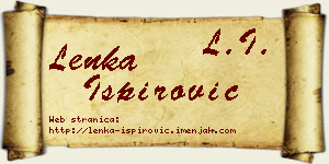 Lenka Ispirović vizit kartica